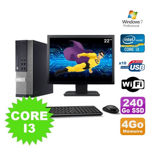 Acheter Pc dell optiplex 990 sff i3-2120 3.3ghz 4go 240go ssd dvd wifi w7 ecran 22' État correct - 219,00 € Pc dell optiplex 990 sff i3-2120 3.3ghz 4go 240go ssd dvd wifi w7 ecran 22' État correct - Dell reconditionné disponible sur Fnac