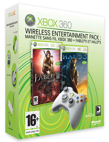 Fable 2 + Halo 3 + manette sans fil pour Xbox 360 Microsoft État correct - Microsoft reconditionné disponible sur Fnac