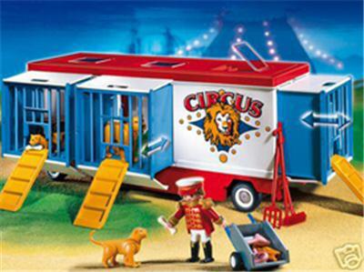Playmobil - 4232 - Monsieur Loyal avec remorque aux fauves État correct - Playmobil reconditionné disponible sur Fnac