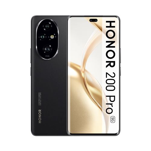 Smartphone Honor 200 Pro 6,78"" 5G Double nano SIM 512 Go Noir État correct - Honor reconditionné disponible sur Fnac