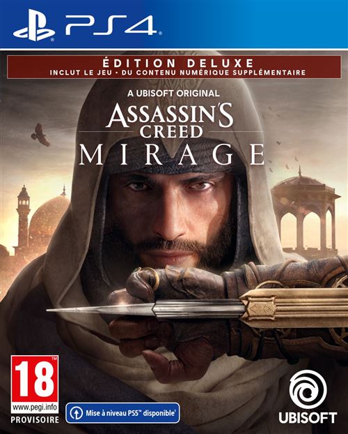 Acheter Assassin’s Creed Mirage Edition Deluxe PS4 État correct - 28,94 € Assassin’s Creed Mirage Edition Deluxe PS4 État correct - Ubisoft reconditionné disponible sur Fnac