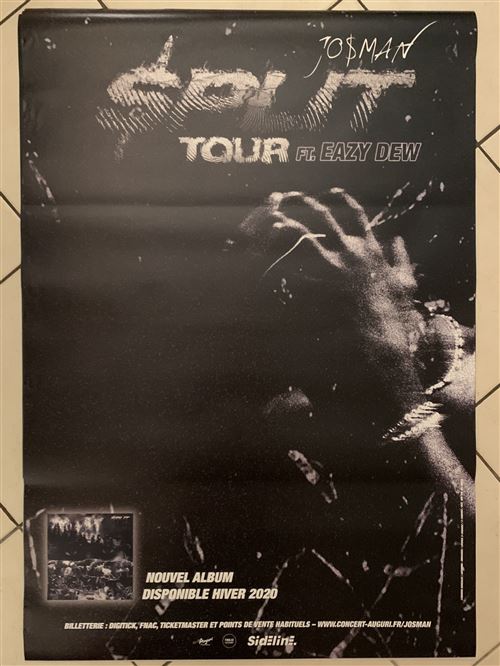 Josman / Jo$man - Split Tour ft. Easy Dew - 70x100cm - Affiche État correct - N/A reconditionné disponible sur Fnac