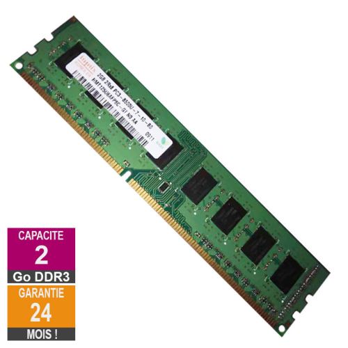 Barrette Mémoire 2Go RAM DDR3 Hynix HMT125U6AFP8C-G7 PC3-8500U 1066MHz 2Rx8 État correct - SK Hynix reconditionné disponible sur Fnac