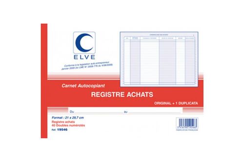 ELVE Manifold ""Achats: auto-entrepreneurs"" , 40 feuillets État correct - N/A reconditionné disponible sur Fnac