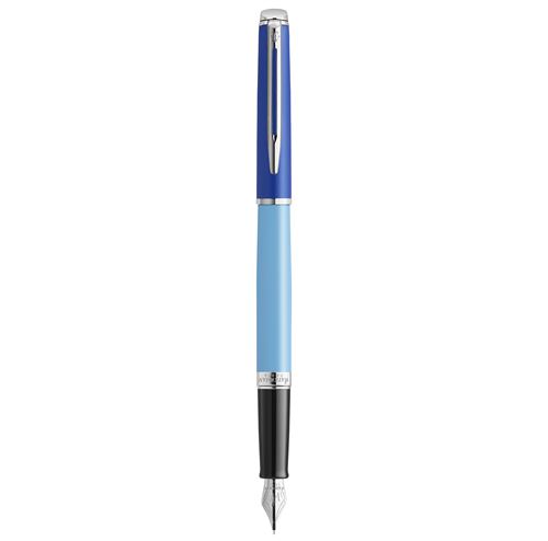 Coffret cadeau Waterman Hémisphère Stylo plume Finition palladium en Acier inoxydable Plume moyenne Bleu laqué État correct - Waterman reconditionné disponible sur Fnac