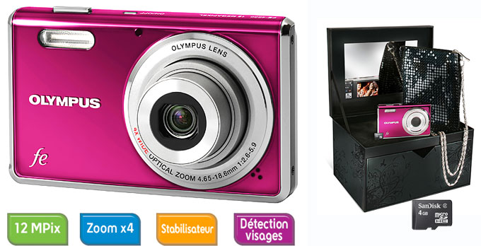 Olympus FE-4000 Magenta : GLAM' PACK État correct - Olympus reconditionné disponible sur Fnac