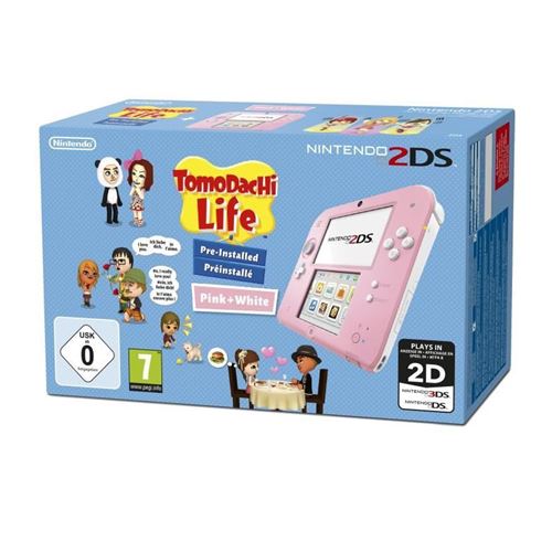 Console Nintendo 2DS Rose et Blanche + Tomodachi Life Edition Spéciale État correct - Nintendo reconditionné disponible sur Fnac