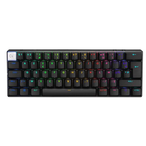 Clavier gaming mécanique sans fil Azerty Logitech G PRO X 60 Lightspeed Noir - État correct Logitech sur Fnac