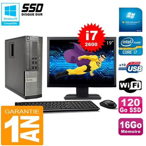 Acheter Pc dell 990 sff core i7-2600 ram 16go disque 120go ssd graveur wifi w7 ecran 19' État correct - 329,00 € Pc dell 990 sff core i7-2600 ram 16go disque 120go ssd graveur wifi w7 ecran 19' État correct - Dell reconditionné disponible sur Fnac