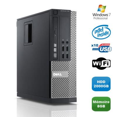 PC DELL Optiplex 790 SFF Intel Pentium G840 2.8Ghz 8Go DDR3 2To WiFi Win 7 Pro État correct - Dell reconditionné disponible sur Fnac