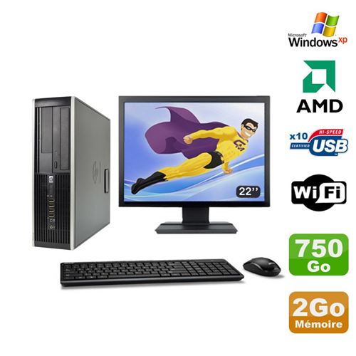 Pc hp compaq 6005 pro sff amd 3ghz 2go 750go graveur wifi windows xp 22' État correct - Hewlett-Packard reconditionné disponible sur Fnac