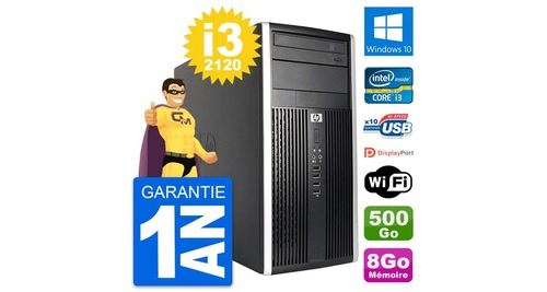 Pc tour hp compaq pro 6200 cmt core i3-2120 ram 8go disque 500go windows 10 wifi État correct - N/A reconditionné disponible sur Fnac