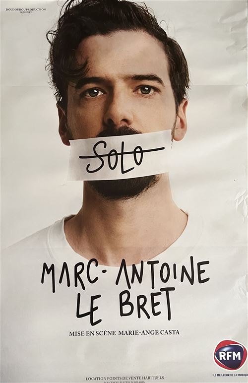 Affiche - Marc-Antoine LE BRET - Solo - 80x120cm État correct - N/A reconditionné disponible sur Fnac