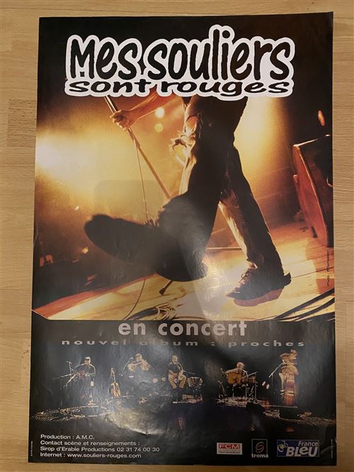 Mes Souliers sont Rouges - En concert - 40x60cm - Affiche État correct - N/A reconditionné disponible sur Fnac