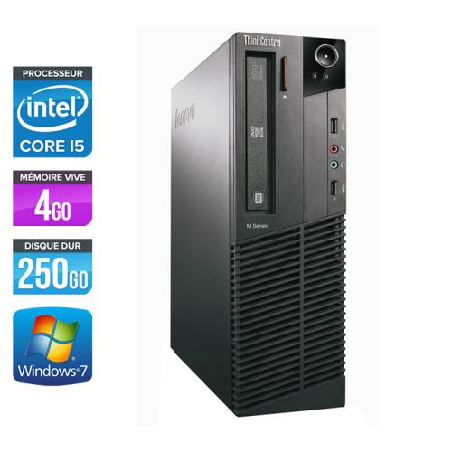 Unité centrale Lenovo ThinkCentre M81 SFF - Noir - Intel Core i5-2400 / 3.10 GHz - RAM 4 Go - HDD 250 Go - DVDRW - Gigabit Ethernet - Windows 7 Professionnel État correct - Lenovo reconditionné disponible sur Fnac