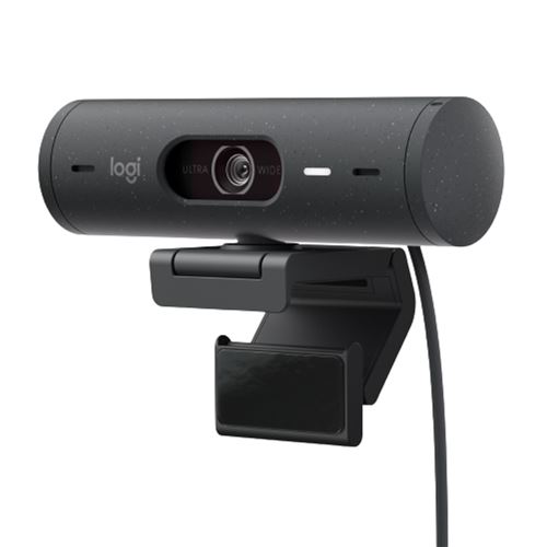 Webcam Logitech Brio 500 HD avec Deux Micros à Réduction de Bruit Graphite État correct - Logitech reconditionné disponible sur Fnac