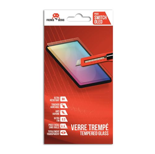 Protection d'écran en verre trempé pour Nintendo Switch OLED Freaks And Geeks Transparent État correct - N/A reconditionné disponible sur Fnac