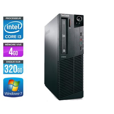 Unité centrale Lenovo ThinkCentre M81 SFF - Noir - Intel Core i3-2100 / 3.10 GHz - RAM 4 Go - HDD 320 Go - DVDRW - Gigabit Ethernet - Windows 7 Professionnel État correct - Lenovo reconditionné disponible sur Fnac