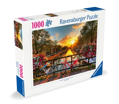 Puzzle 1000 pièces Ravensburger Vélos à Amsterdam État correct - Ravensburger reconditionné disponible sur Fnac