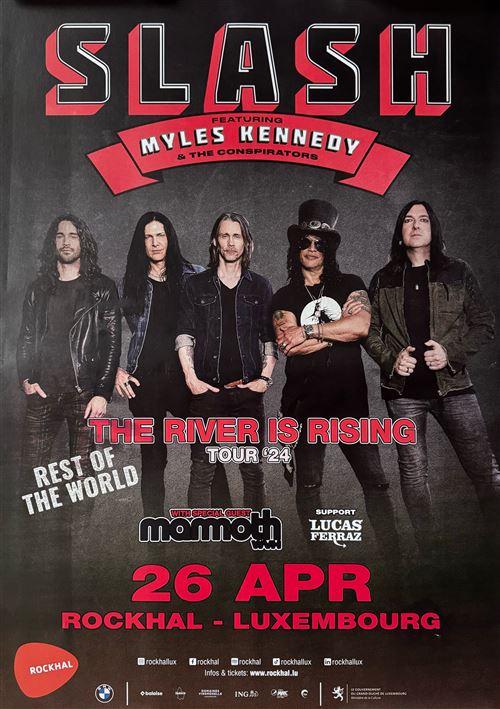 Affiche - Slash Feat Myles Kennedy - THE RIVER IS RISING Tour 2024 - 60x84cm État correct - N/A reconditionné disponible sur Fnac