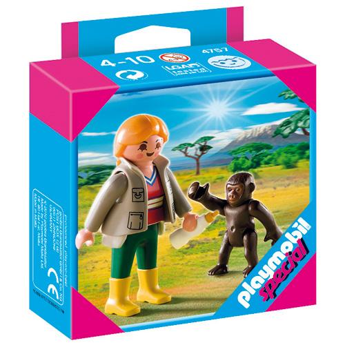 Playmobil 4757 Soigneur avec Bébé Gorille État correct - Playmobil reconditionné disponible sur Fnac