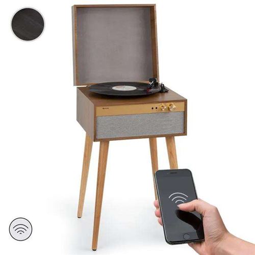 Auna Berklee TT - Enceinte pc Bluetooth fonction 45 tours - Gris - Bois État correct - N/A reconditionné disponible sur Fnac