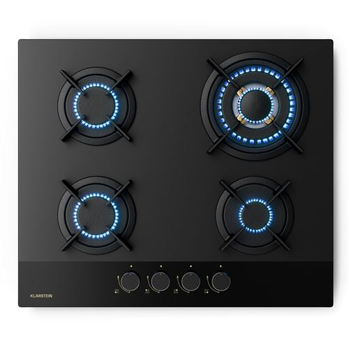 Klarstein Goldflame Nano Plaque de cuisson gaz 4 brûleurs en laiton 8 kW Table de cuisson à gaz GPL/Gaz naturel État correct - N/A reconditionné disponible sur Fnac