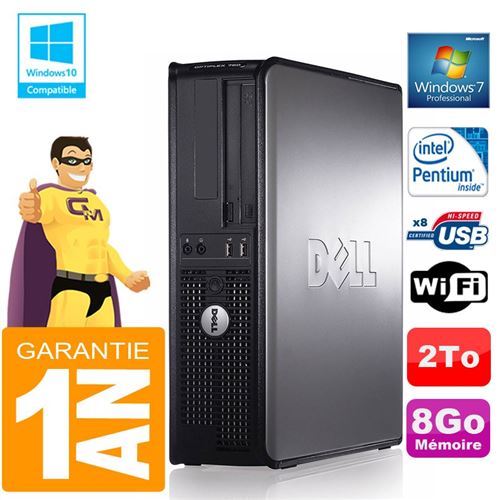 Pc dell 780 dt intel e5300 ram 8go disque 2 to graveur dvd wifi w7 État correct - Dell reconditionné disponible sur Fnac
