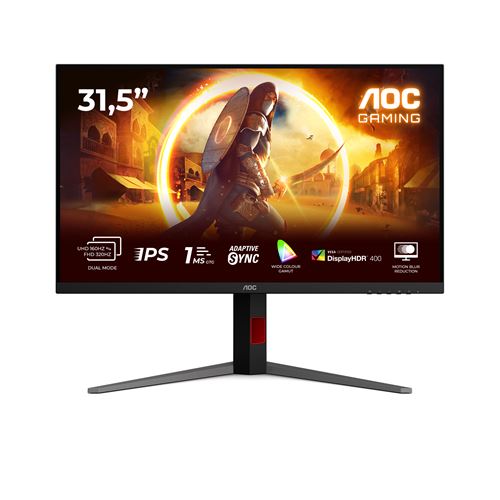 Acheter Ecran PC gaming Aoc U32G4U 31,5"" 160 Hz 4K UHD Noir et Rouge État correct - 287,99 € Ecran PC gaming Aoc U32G4U 31,5"" 160 Hz 4K UHD Noir et Rouge État correct - AOC reconditionné disponible sur Fnac