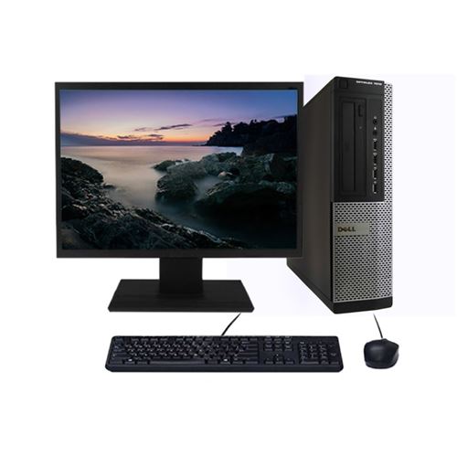 PC Dell Optiplex 7010 DT Core i5-3470 3.20GHz 4Go/2To Wifi W10 + Ecran 22 État correct - Dell reconditionné disponible sur Fnac