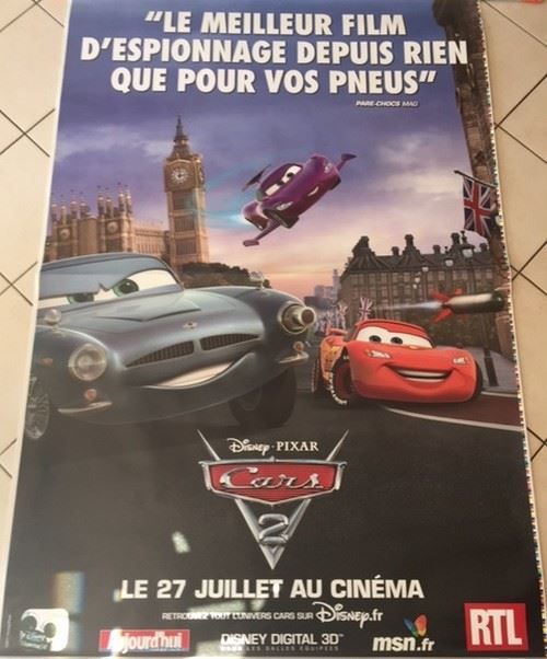 CARS - DISNEY - 120x175 cm - AFFICHE / POSTER État correct - N/A reconditionné disponible sur Fnac