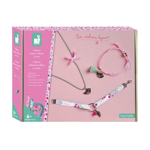 Kit créatif Janod 3 bijoux rubans a fleurs à créer État correct - Janod reconditionné disponible sur Fnac