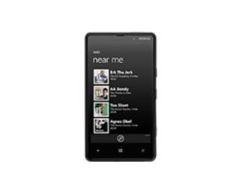 Nokia Lumia 820 - 4G smartphone - RAM 1 Go / Mémoire interne 8 Go - microSD slot - écran OEL - 4.3"" - 800 x 480 pixels - rear camera 8 MP - noir État correct - Nokia reconditionné disponible sur Fnac
