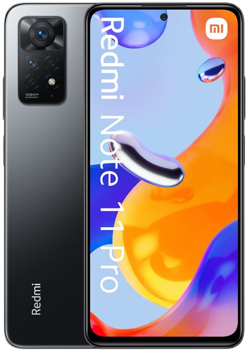 Smartphone Xiaomi Redmi Note 11 Pro 6,67"" Double SIM 128 Go Gris graphite État correct - Xiaomi reconditionné disponible sur Fnac