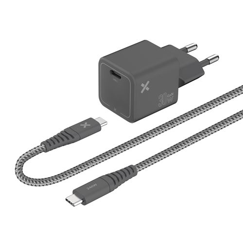 Chargeur secteur Wefix Pro GaN 30 W + câble 1 m USB-C Gris État correct - N/A reconditionné disponible sur Fnac