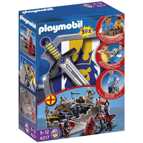 Playmobil 4217 Fort Chevaliers transportable + épée et bouclier État correct - Playmobil reconditionné disponible sur Fnac
