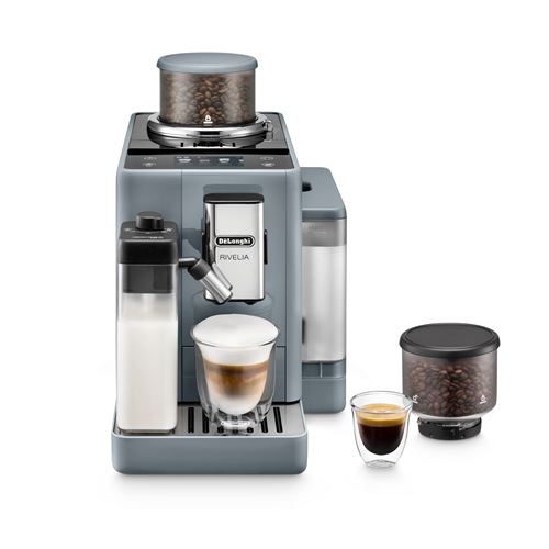 Expresso avec broyeur Delonghi Rivelia Latte FEB4455.G 1450 W Gris Galet État correct - De'Longhi reconditionné disponible sur Fnac