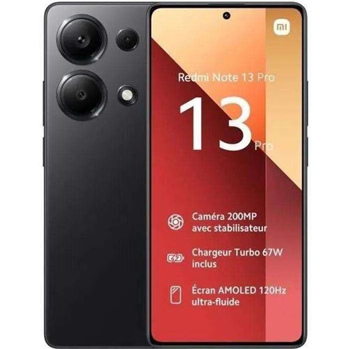 Smartphone Xiaomi redmi note 13 pro noir 6.67 pouces stockage 256 Go État correct - N/A reconditionné disponible sur Fnac