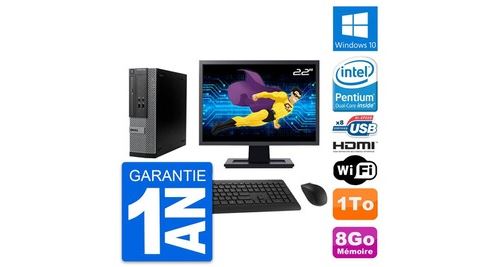 Pc dell 390 sff ecran 22"" intel g630 ram 8go disque 1to hdmi windows 10 wifi État correct - N/A reconditionné disponible sur Fnac