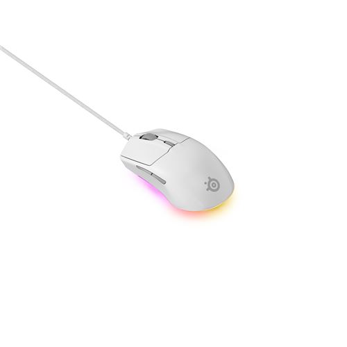 Souris Gaming filaire SteelSeries Rival 3 Gen 2 Blanc État correct - SteelSeries reconditionné disponible sur Fnac