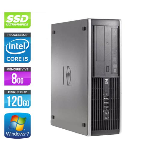 Unité centrale HP Elite 8100 SFF - Noir - Intel Core i5-650 / 3.2 GHz - RAM 8 Go - SSD 120 Go - DVDRW - Gigabit Ethernet - Windows 7 Professionnel État correct - Hewlett-Packard reconditionné disponible sur Fnac