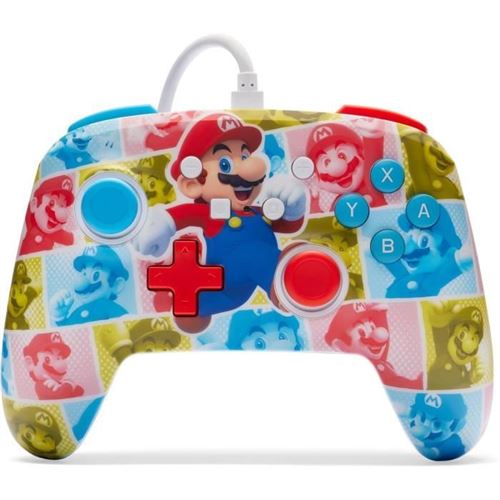 Manette filaire PowerA Mario Hero Reel pour Nintendo Switch État correct - PowerA reconditionné disponible sur Fnac
