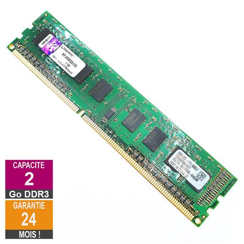 Acheter Barrette Mémoire 2Go RAM DDR3 Kingston KFJ9900S/2G DIMM PC3-10600U 1Rx8 État correct - 14,21 € Barrette Mémoire 2Go RAM DDR3 Kingston KFJ9900S/2G DIMM PC3-10600U 1Rx8 État correct - Kingston reconditionné disponible sur Fnac