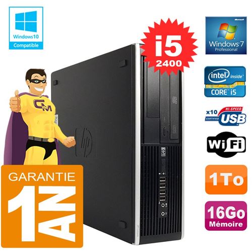 Pc hp compaq 8300 sff core i5-2400 ram 16go disque 1 to graveur dvd wifi w7 État correct - Hewlett-Packard reconditionné disponible sur Fnac