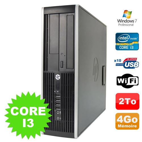 Pc hp compaq elite 8100 sff intel core i3-530 4go disque 2000go dvd wifi w7 État correct - Hewlett-Packard reconditionné disponible sur Fnac