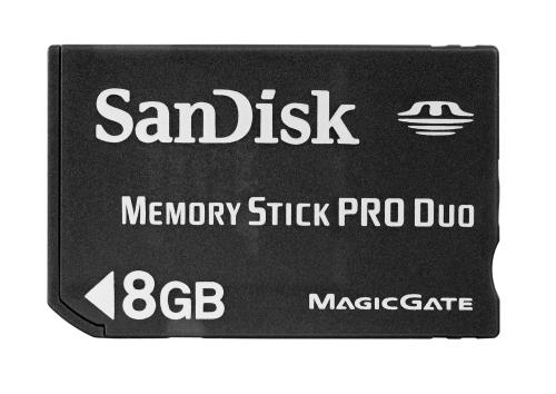 Carte Memory Stick Pro Duo Sandisk 8 Go - État correct SanDisk sur Fnac