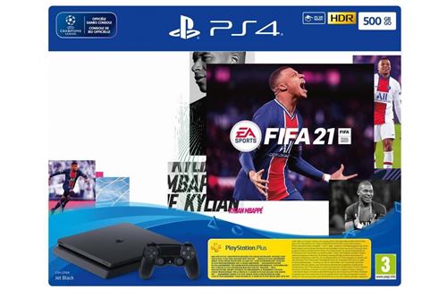 Console PS4 500 Go + FIFA 21 + Pack FUT + PS+ 14 jours État correct - N/A reconditionné disponible sur Fnac