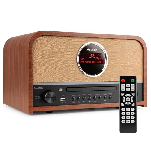 Audizio Salerno Radio DAB+ avec lecteur CD - Bluetooth 5.0, affichage LCD, horloge et minuterie, sortie casque État correct - N/A reconditionné disponible sur Fnac