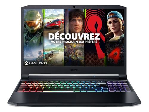 PC Portable Gaming Acer Nitro 5 AN515-57-75UC 15,6"" Full HD 144Hz Intel Core i7 16 Go RAM 512 Go SSD Nvidia RTX 3070 Noir schiste + 1 mois d'abonnement Xbox Game Pass État correct - Acer reconditionné disponible sur Fnac