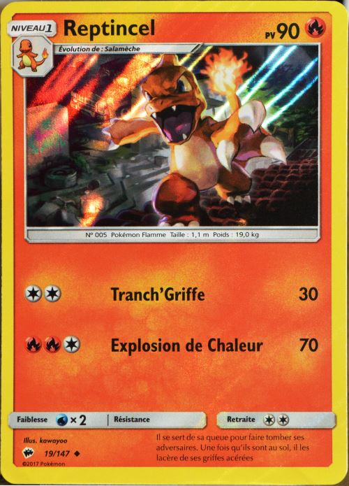 carte Pokémon 19/147 Reptincel 90 PV - Holo Promo État correct - Yu-Gi-Oh! reconditionné disponible sur Fnac
